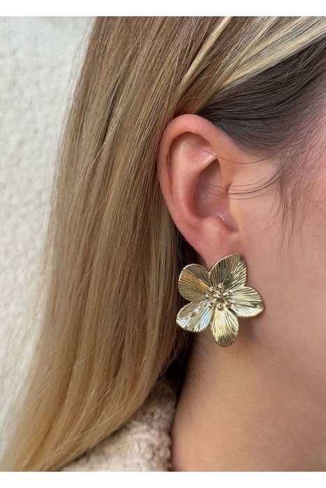 Heliophilia Silver Pendientes de Latón Dorados